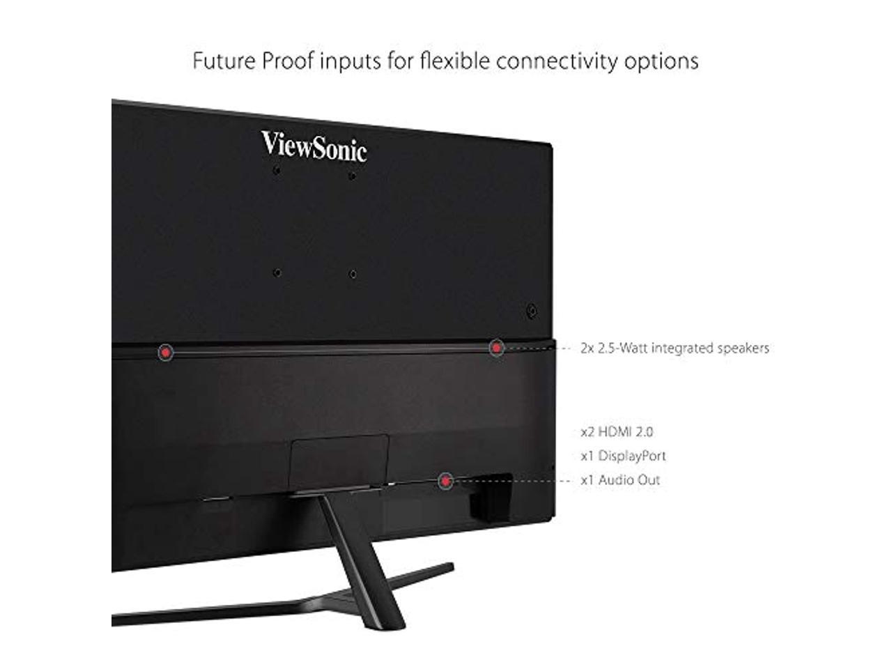 ViewSonic VX3211-4K-MHD 32 Inch 4K UHD Monitor with 99% sRGB Color Coverage HDR10 FreeSync HDMI and DisplayPort (VX3211-4K-MHD)