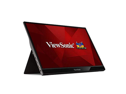 ViewSonic 15.6 Inch 1080p Portable Monitor with 2 Way Powered 60W USB C, IPS, Eye Care, Dual Speakers, Frameless Design, Built in Stand with Cover (VG1655) (VG1655)