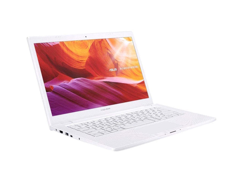 2020 ASUS ImagineBook MJ401TA Laptop Computer| Intel Core m3-8100Y up to 3.4GHz| 4GB Memory, 128GB SSD| 14" FHD, Intel UHD Graphics 615| 802.11AC WiFi, USB Type-C, HDMI, Textured White| Windows 10