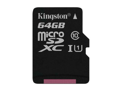 Kingston Canvas Select 64GB microSDHC Class 10 UHS-I 80MB/s Flash Memory Card