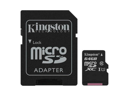 Kingston Canvas Select 64GB microSDHC Class 10 UHS-I 80MB/s Flash Memory Card