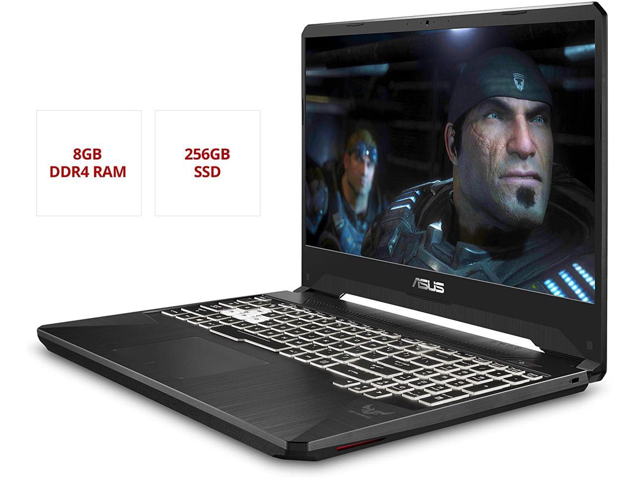 Newest ASUS TUF FX505DT 15.6" FHD Premium Gaming Laptop PC, AMD 2nd Gen Ryzen 5 3550H Quad-core, 12GB RAM, 256GB PCIe SSD, NVIDIA GeForce GTX 1650 4GB, RGB Backlit Keyboard, Windows 10