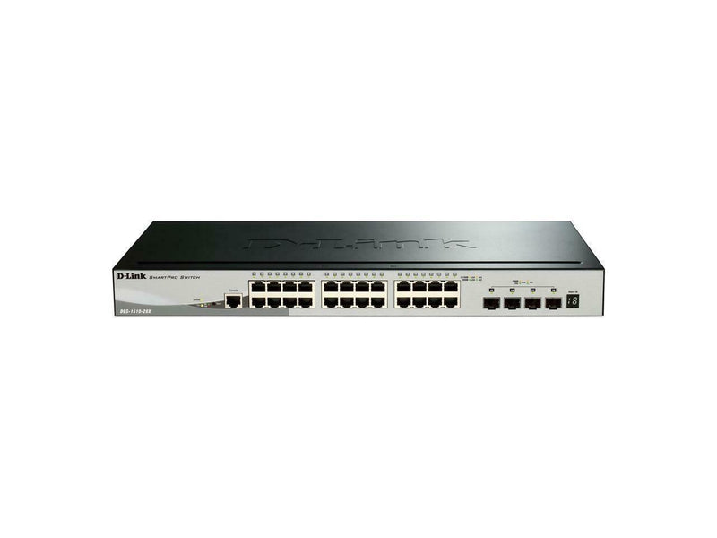 D-Link DGS-1510-28XMP Systems 28-Port Gigabit SmartPro Stackable PoE/PoE+ Switch Including 4 10GbE SFP+ Ports