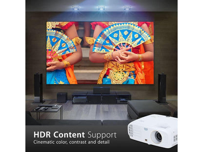 ViewSonic True 4K Projector with 3500 Lumens HDR Support and Dual HDMI for Home Theater Day and Night, Stream Netflix with Dongle (PX747-4K)
