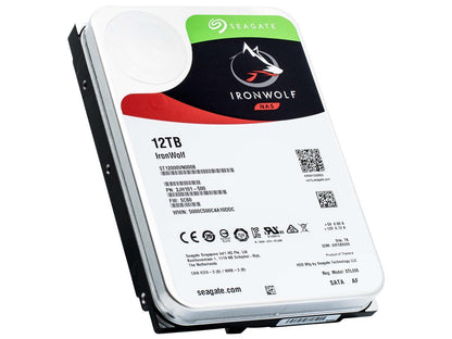 Seagate IronWolf 12TB NAS Hard Drive 7200 RPM 256MB Cache SATA 6.0Gb/s CMR 3.5" Internal HDD for RAID Network Attached Storage ST12000VN0008 - OEM