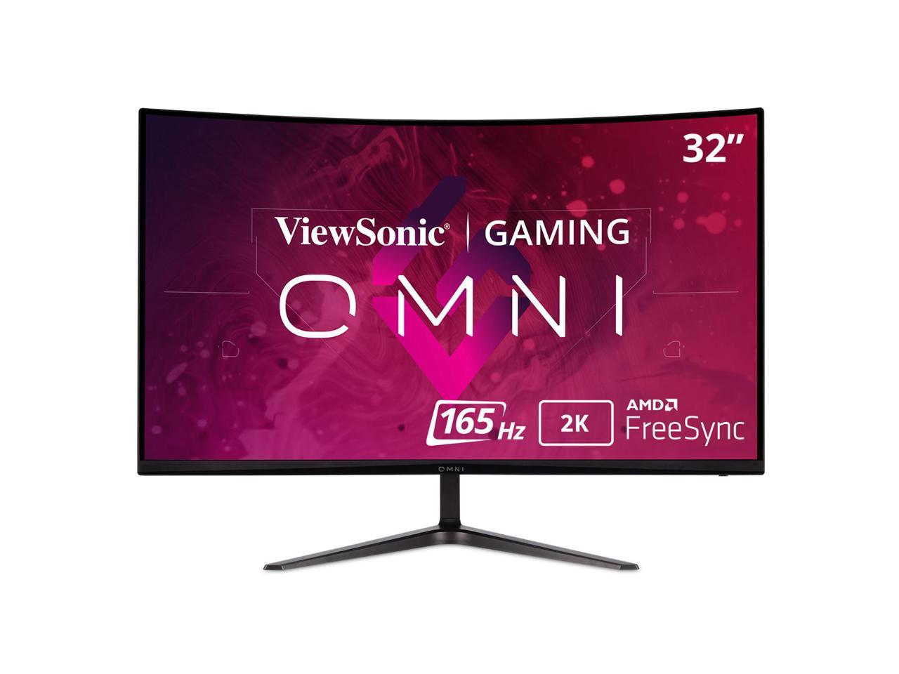 ViewSonic OMNI VX3218C-2K 31.5" WQHD Curved Screen LED Gaming LCD Monitor - 16:9 - Black - 32" Class - Vertical Alignment (VA) - 2560 x 1440 - 16.7 Million Colors - FreeSync Premium - 250 Ni