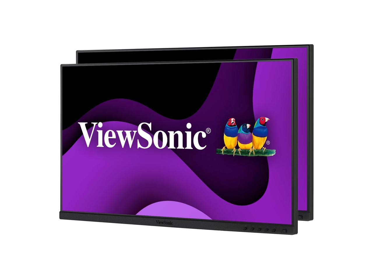 ViewSonic VG2448A-2_H2 24 Inch Dual Pack Head-Only 1080p IPS Monitor with Ultra-Thin Bezels, HDMI, DisplayPort, USB, and VGA for Home and Office