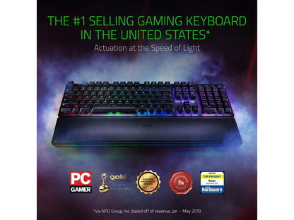 Razer Huntsman Elite Gaming Keyboard with Wrist Rest - Opto-Mechanical Switches