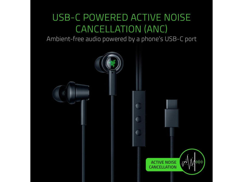 Razer Hammerhead USB-C ANC In-Ear Gaming Headsets - Active Noise Cancellation