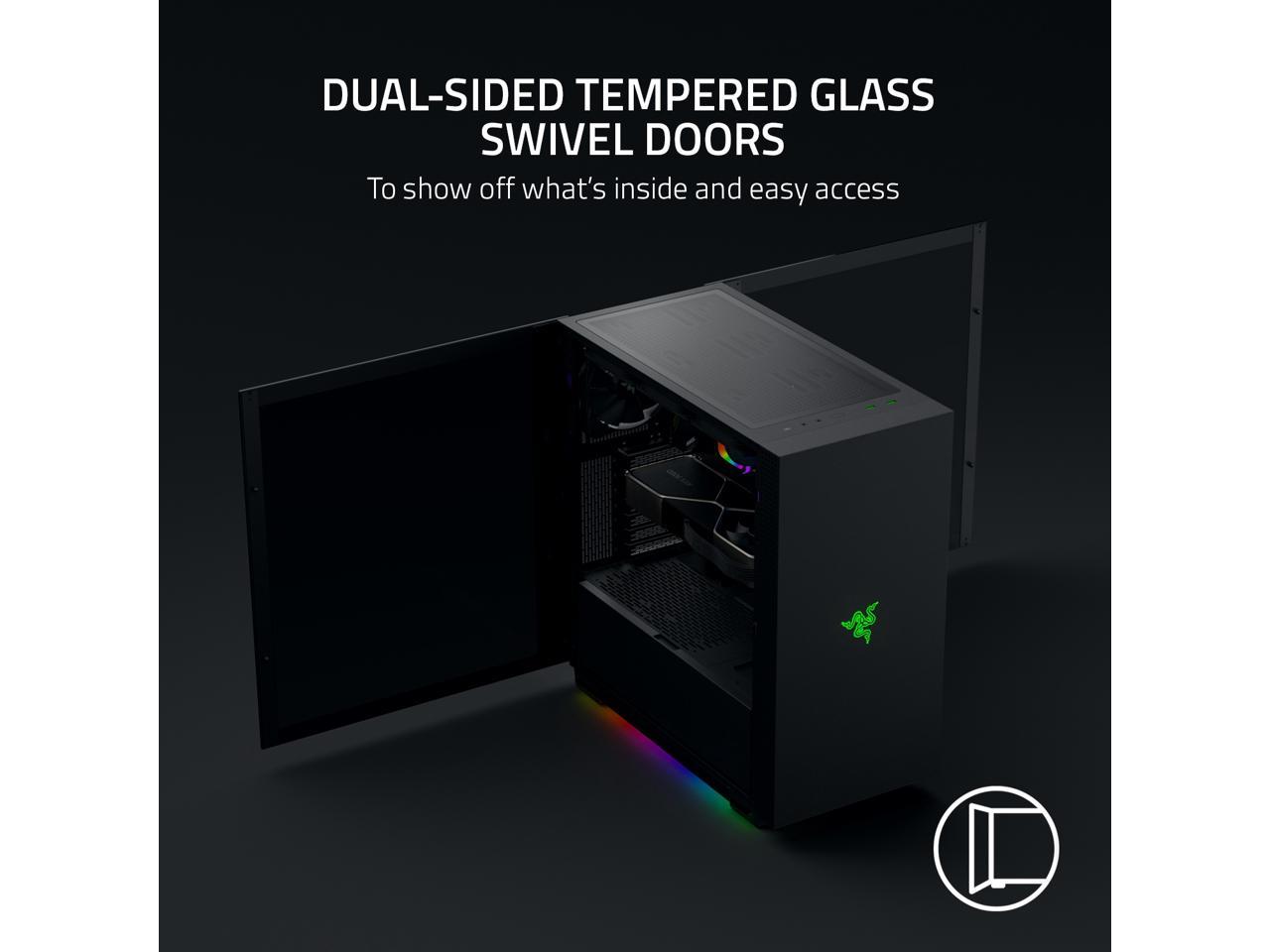 Razer Tomahawk ATX - Mid Tower Desktop Gaming Chassis PC Case Tempered Glass RGB