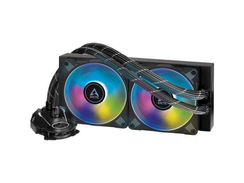 ARCTIC Liquid Freezer II 240 A-RGB - Multi-Compatible All-in-one CPU AIO Water Cooler with A-RGB, Compatible with Intel & AMD, efficient PWM-Controlled Pump, Fan Speed: 200-1800 RPM - Black