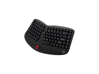 ADESSO Tru-Form Media 3150 WKB-3150UB Black USB RF Wireless Ergonomic Keyboard
