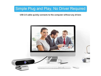 Webcam with Microphone,Camera for Computer Desktop 1080P HD Webcam,Plug and Play USB Webcam for Laptop Flexible Rotatable Clip and Tripod,Privacy Cover for Video Calling Recording Conferencing
