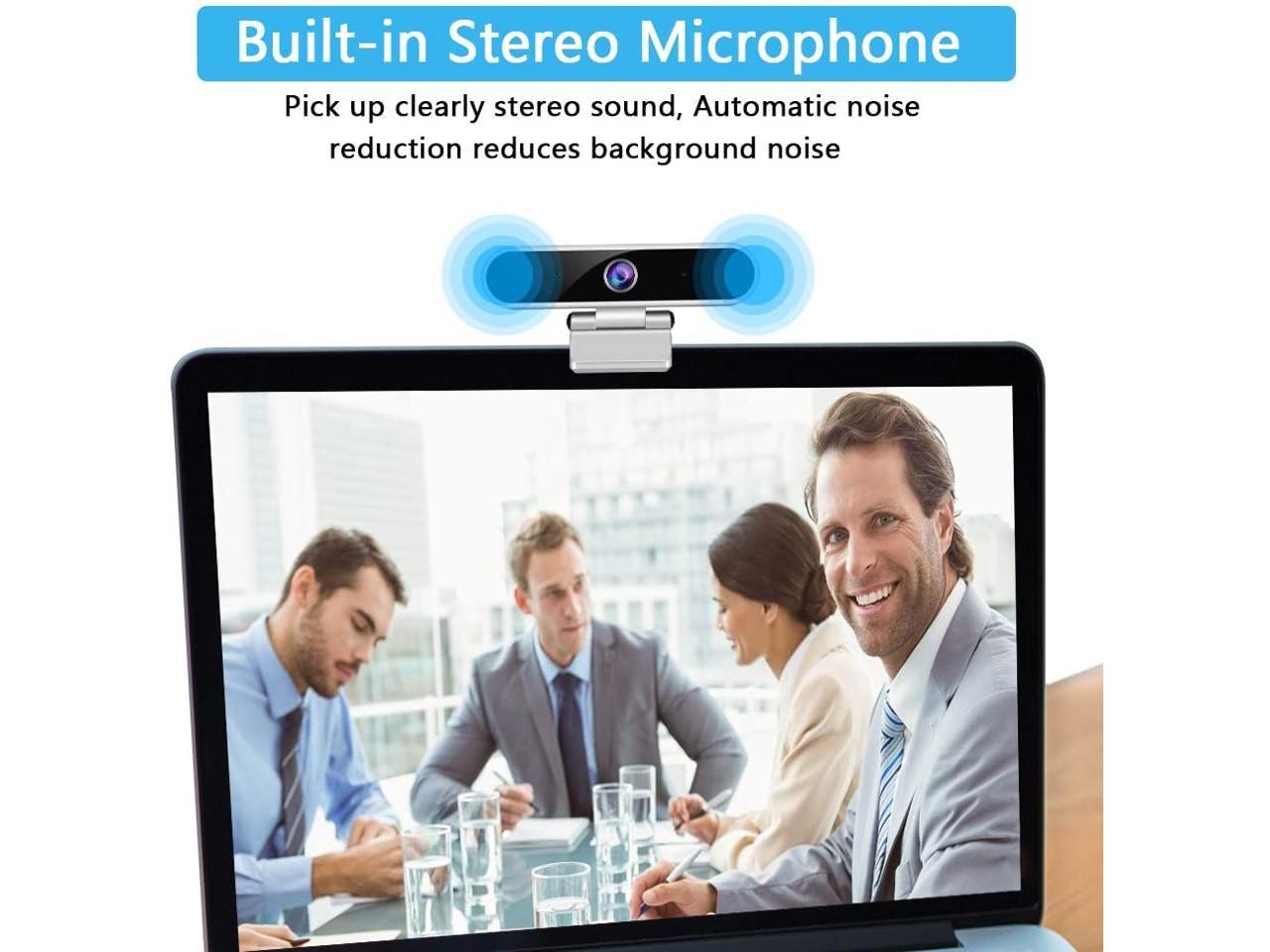 Webcam with Microphone,Camera for Computer Desktop 1080P HD Webcam,Plug and Play USB Webcam for Laptop Flexible Rotatable Clip and Tripod,Privacy Cover for Video Calling Recording Conferencing