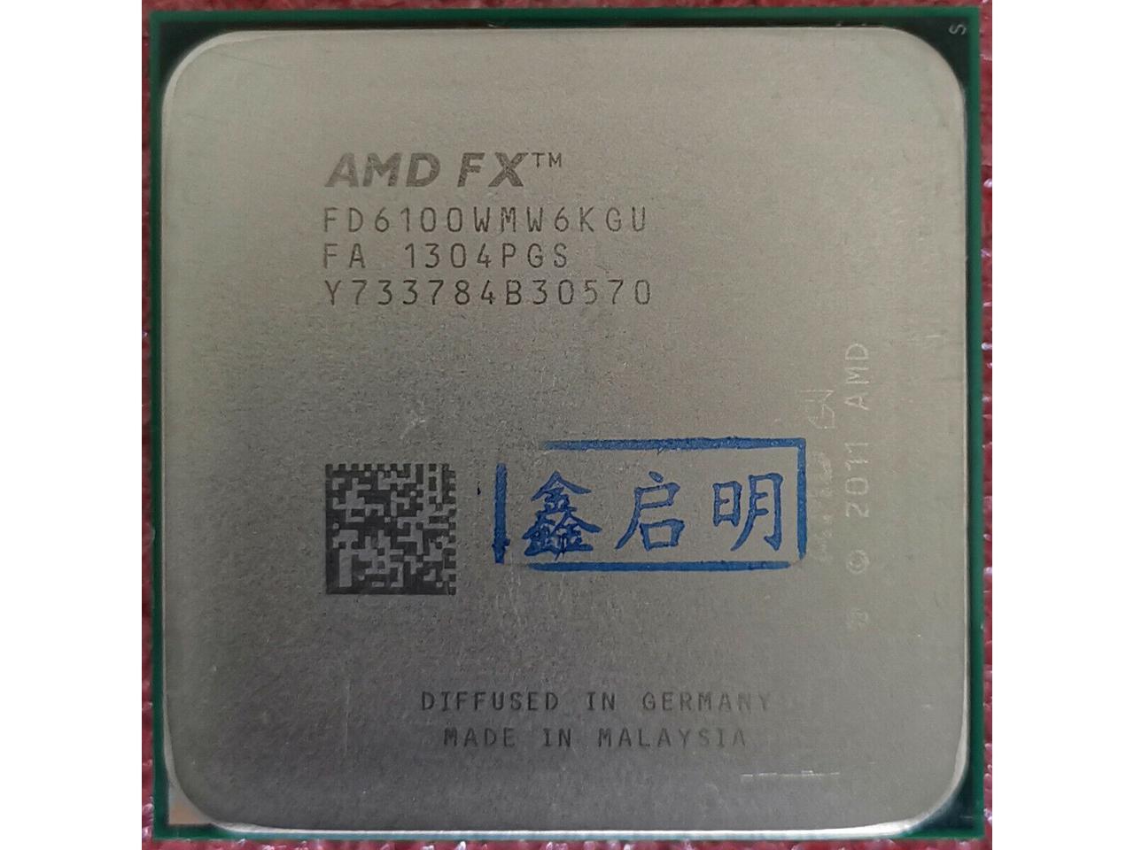 AMD FX-6100 3.3GHz Six Core (FD6100WMW6KGU) Desktop PC CPU Processor Socket AM3+ 938-pin