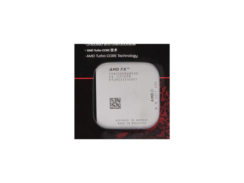 AMD FX-8120 8-Core Black Edition Processor Socket AM3+ - FD8120FRGUBOX