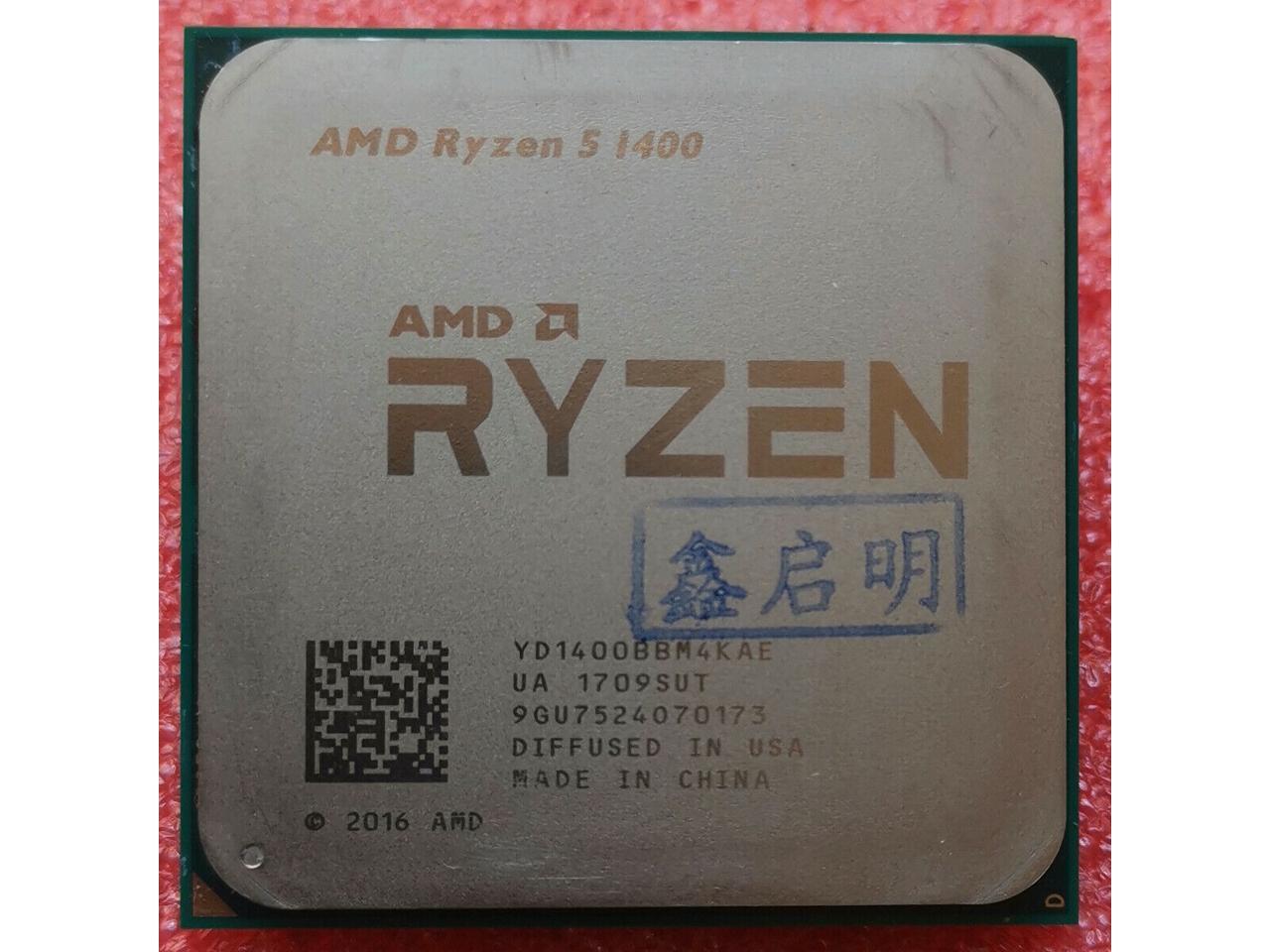AMD RYZEN 5 1400 4-Core 3.2 GHz (3.4 GHz Turbo) Socket AM4 65W YD1400BBAEBOX Desktop Processor