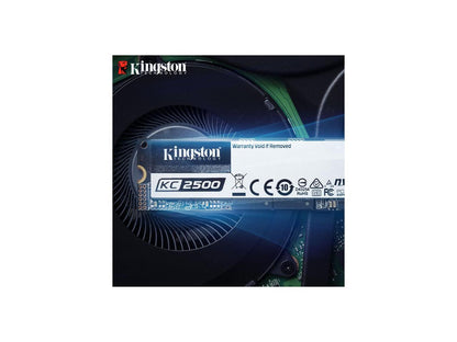 Kingston KC2500 M.2 2280 500GB NVMe PCIe Gen 3.0 x4 96-layer 3D TLC Internal Solid State Drive (SSD) SKC2500M8/500G