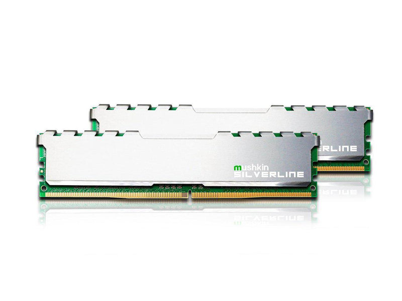 Mushkin 64GB(2x32GB) SILVERLINE DDR4 (PC4-21300) 2666MHz CL-19 – 288-pin 1.2V RAM – Non-ECC – Dual-Channel – Stiletto V2 Silver Heatsink – Desktop Memory Model MSL4U266KF32GX2