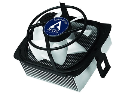 ARCTIC Alpine 64 GT - CPU Cooler for Quietness, Supports AMD AM4, AM3(+), AM2(+),…, Ultra-Quiet 80 mm PWM Fan - Black, White