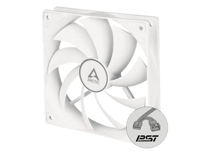 ARCTIC ACFAN00198A F12 PWM PST - 120 mm PWM PST Case Fan with PWM Sharing Technology (PST), Quiet Motor, Computer, Fan Speed: 230-1350 RPM - White