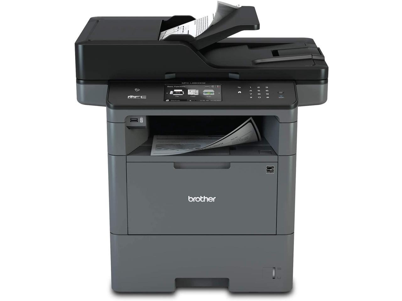 Brother Monochrome Laser, Multifunction, All-in-One Printer, MFC-L6800DW, Wireless Networking, Mobile Printing & Scanning, Duplex Print, Scan & Copy, Amazon Dash Replenishment Ready, Black