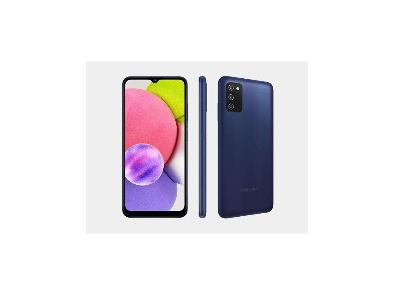 Samsung Galaxy A03s (A037M) 64GB Dual SIM, GSM Unlocked, (CDMA Verizon/Sprint/Boost Not Supported) Smartphone Latin American Version No Warranty (Blue)