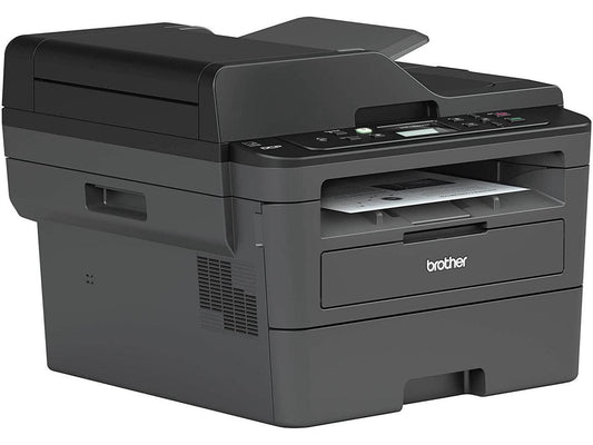 Brother All-in-One Wireless Monochrome Laser Printer - Print Scan Copy - 2400 x 600 dpi, 36 ppm, 128MB Memory, 250-Sheet, 50-Sheet ADF, Automatic Duplex Printing, CBMOUN Printer Cable