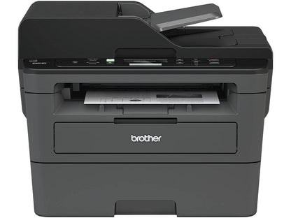 Brother All-in-One Wireless Monochrome Laser Printer - Print Scan Copy - 2400 x 600 dpi, 36 ppm, 128MB Memory, 250-Sheet, 50-Sheet ADF, Automatic Duplex Printing, CBMOUN Printer Cable