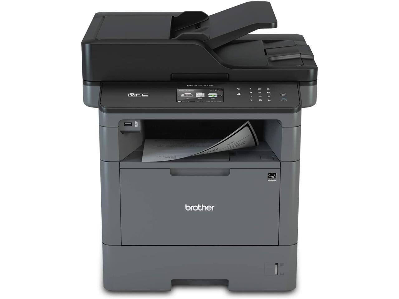 Brother Monochrome Laser Multifunction All-in-One Printer, Flexible Network Connectivity, Mobile Printing & Scanning, Duplex Printing, Amazon Dash Replenishment Ready, Black