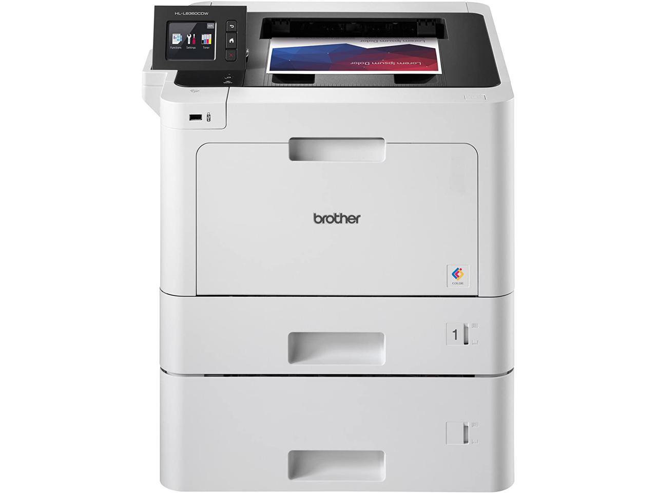 Brother Business Color Laser Printer, HL-L8360CDWT, Wireless Networking, Automatic Duplex Printing, Mobile Printing, Cloud Printing