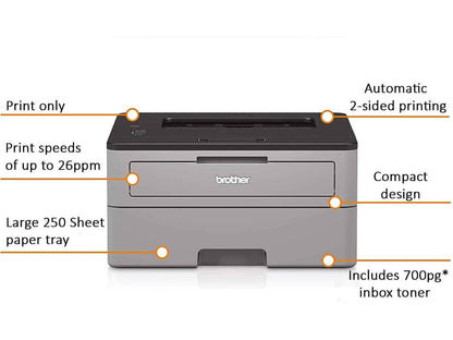 Brother HL-L2320D Black-and-White Laser Printer - Gray