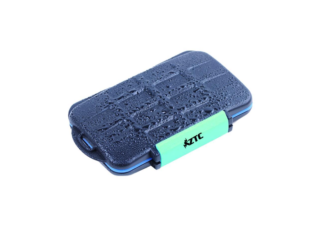 ZTC Micro Card Travel Case 4 x Micro 2 x SDHC 2 x CF Cards Rugged Water and shock proof. Floats if Dropped in The Water Model ZTC-CAS001