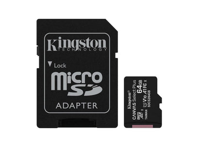 Kingston Canvas Select Plus 64GB Micro SD Card and SD Adapter SDCS2/64GB