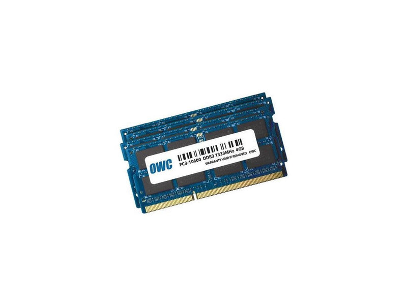 OWC 16GB ( 4x4GB ) PC3-10600 DDR3 1333MHz SODIMM 204 Pin Memory Upgrade Kit For Mid 2010/2011 21.5" & 27" iMac (except 3.2GHz i3 Model). Model OWC1333DDR3S16S