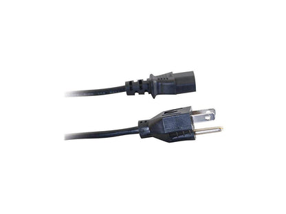 C2G 03130 18 AWG Universal Power Cord - NEMA 5-15P to IEC320C13, TAA Compliant, Black (6 Feet, 1.82 Meters)