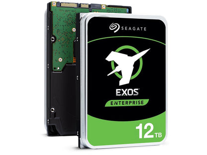 Seagate Exos 12TB Enterprise HDD SATA 6Gb/s 512e/4Kn 7200 RPM 256MB Cache 3.5" Internal Hard Drive ST12000NM001G - OEM