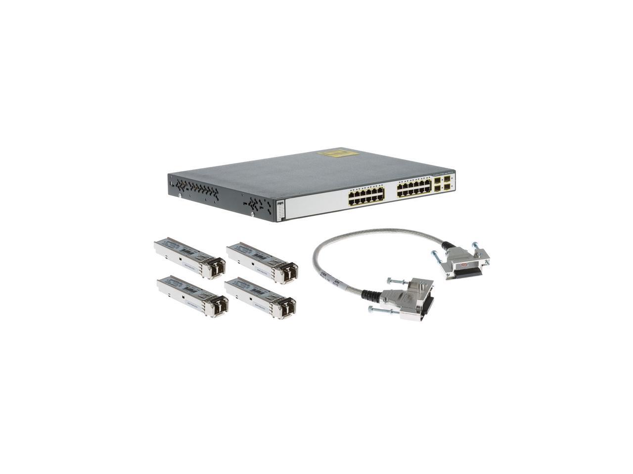 Cisco 3750G Series 24 Port Deployment Pack, WS-C3750G-24PS-S, Lifetime Warranty, WS-C3750G-24PS-S-DP
