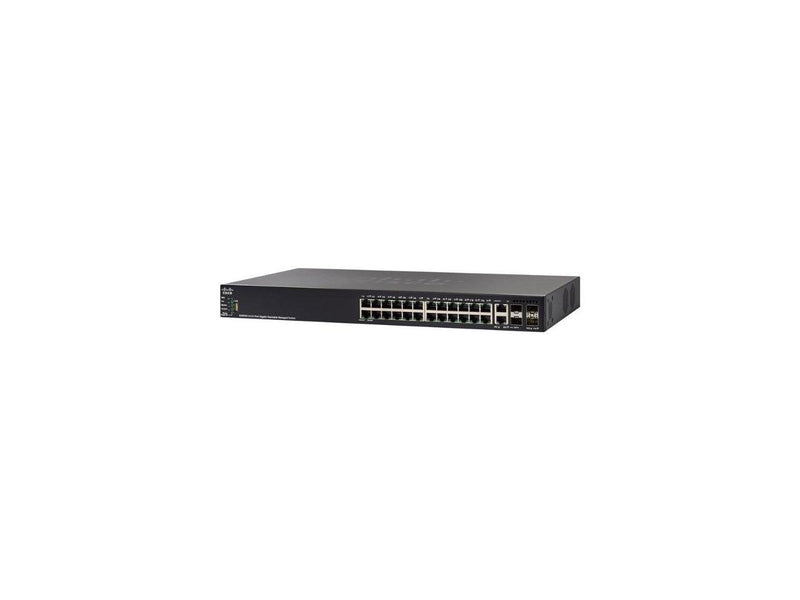 Cisco 550X Series SG550X-24MPP - Switch - L3 - Managed - 24 x 10/100/1000 (PoE+) + 2 x 10 Gigabit SFP+ (uplink) + 2 x co