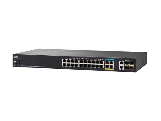 Cisco 550X Series SG550X-24MP - Switch - L3 - Managed - 24 x 10/100/1000 (PoE+) + 2 x combo 10 Gigabit SFP+ + 2 x 10 Gig