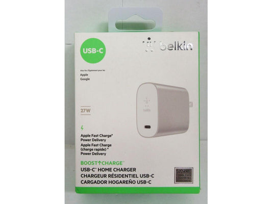 Belkin BOOSTUP Power Delivery 27W USB-C Wall Charger - White