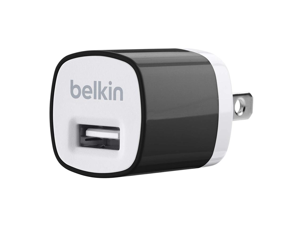 Belkin MiXiT Home and Travel Wall Charger with USB Port - 1 AMP / 5 Watt (Black) - F8J017ttBLK