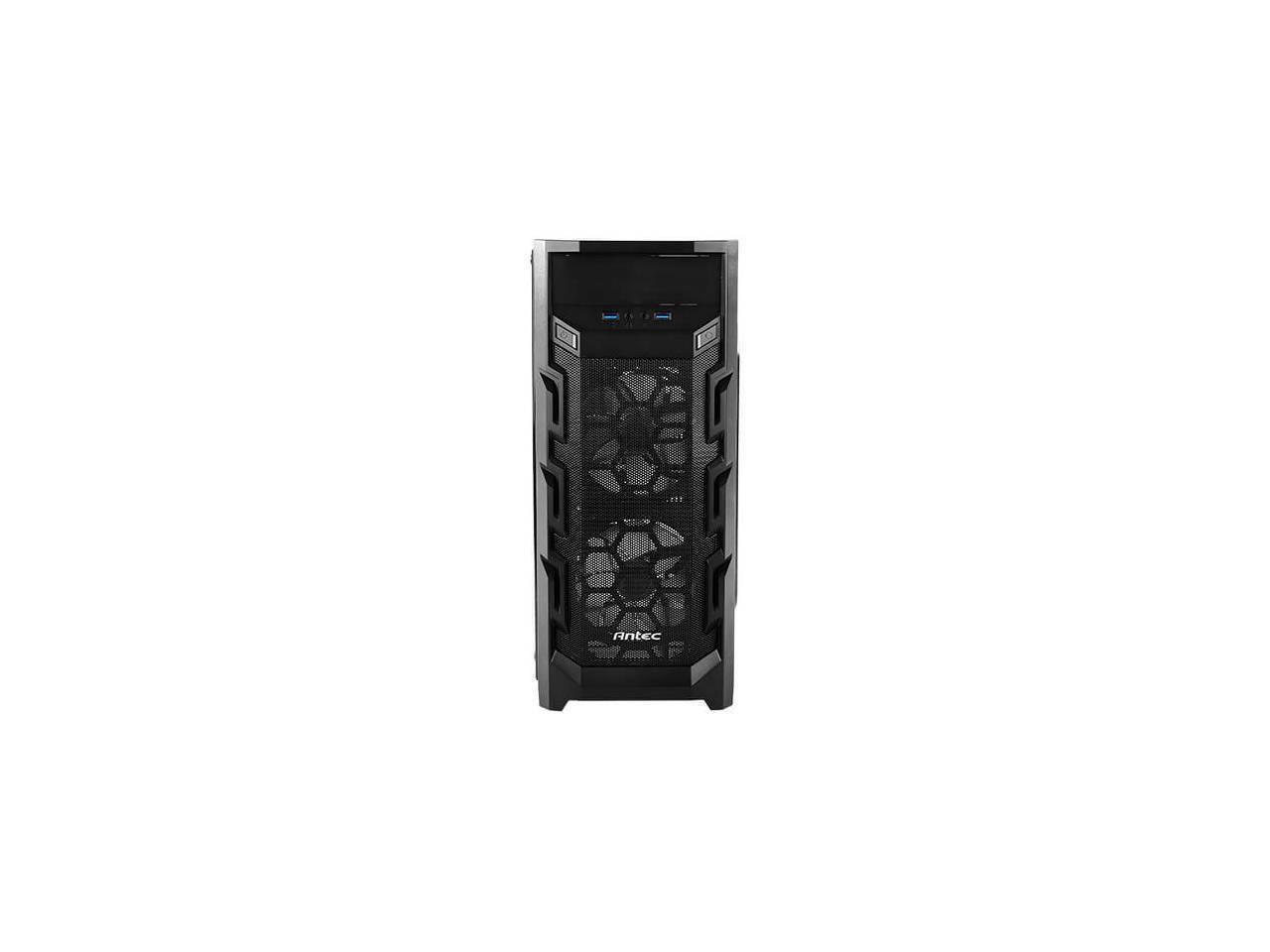 Antec GX Series GX202 Blue, Entry-Level Mid Tower Gaming Case, Transparent Side