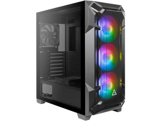 Antec Dark League DF600 FLUX, Mid Tower ATX Gaming Case, Tempered Glass Side Pan