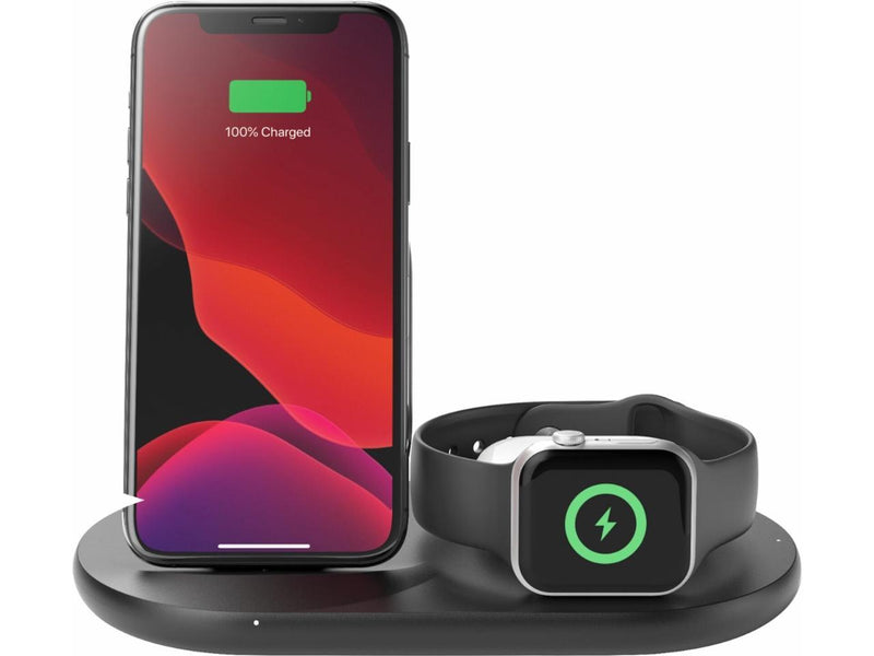 Belkin - BOOST CHARGE3-in-1 Wireless Charger For iPhone + Apple Watch + Air...