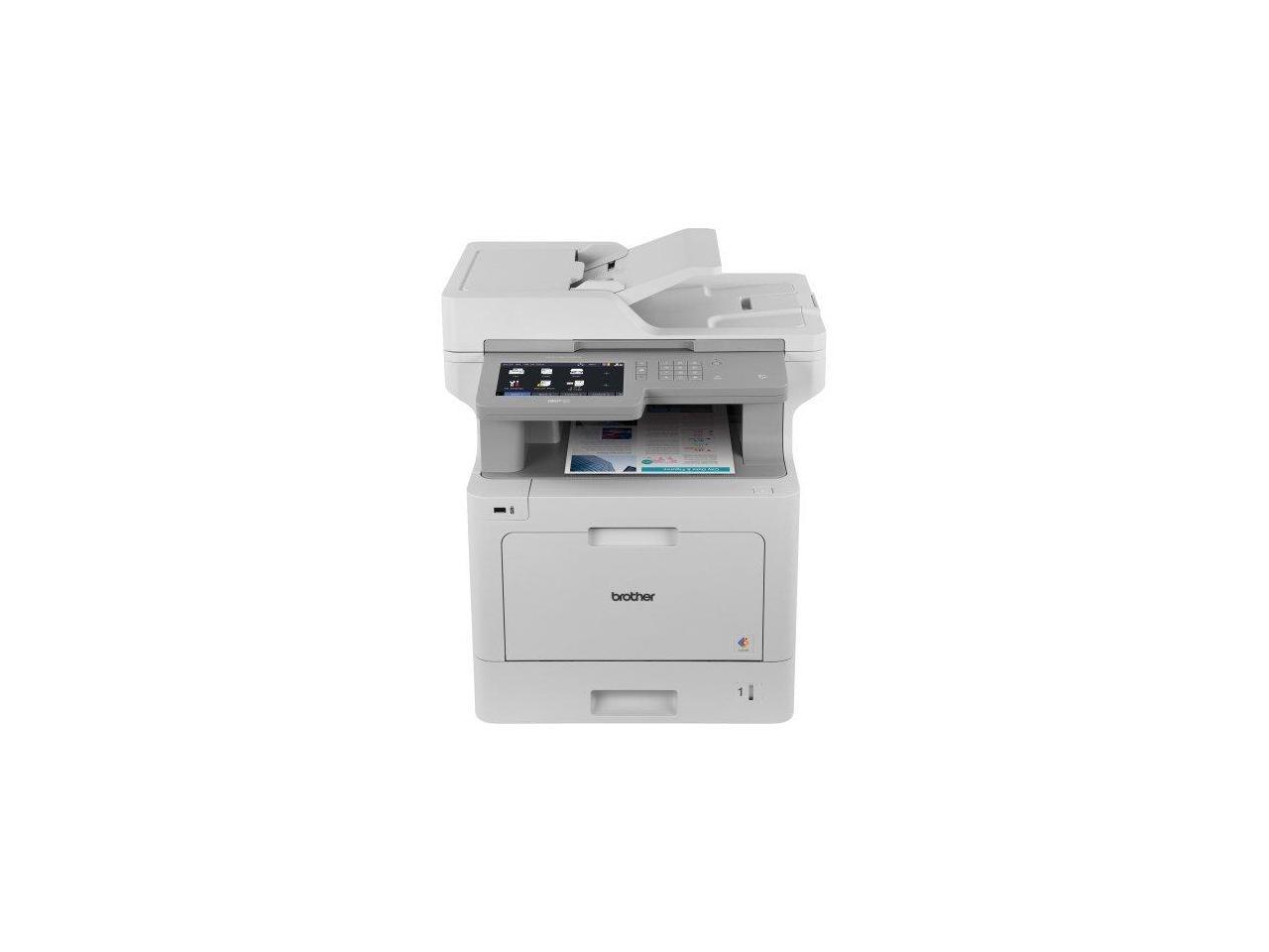 Brother Business Color Laser All-in-One MFC-L9570CDW - Duplex Printing - Wireless LAN - Copier/Fax/Printer/Scanner - 33 ppm Mono/33 ppm Color - 2400 x 600 dpi Print - 7" LCD Touchscreen - Gigabit