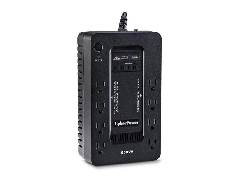 650VA 8-Outlet UPS Battery Backup with USB