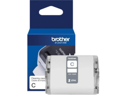 Brother Genuine CK-1000 ~ 2 (1.97") 50 mm wide x 6.5 ft. (2 m) Cleaning Roll for Brother VC-500W Label and Photo Printers - For Printer - White