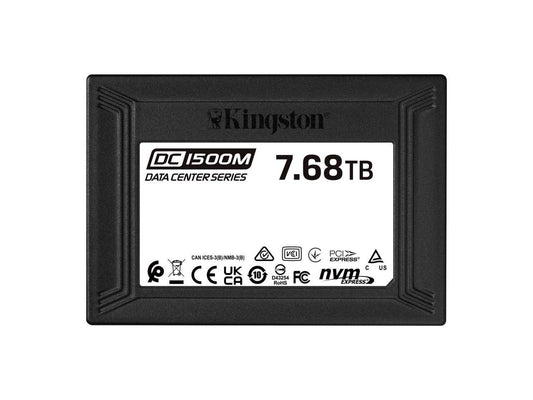 Kingston DC1500M 7.68TB 2.5" NVMe U.2 Internal Solid State Drive SEDC1500M/7680G