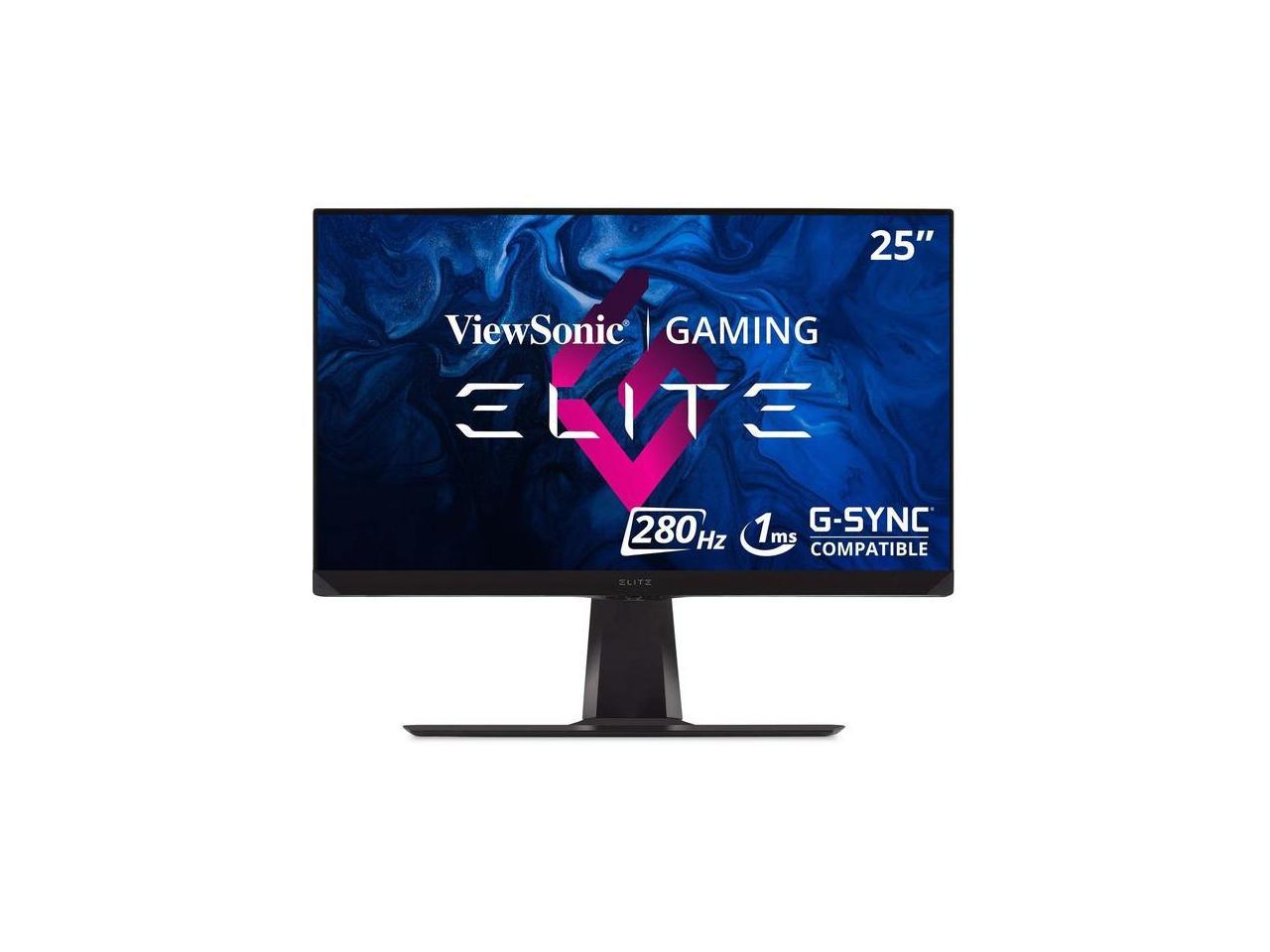 ViewSonic ELITE XG250 25 Inch 1080p IPS Gaming Monitor with 240Hz, 1ms, HDR 400, G-Sync Compatible, RGB Lighting, and Advanced Ergonomics for Esports